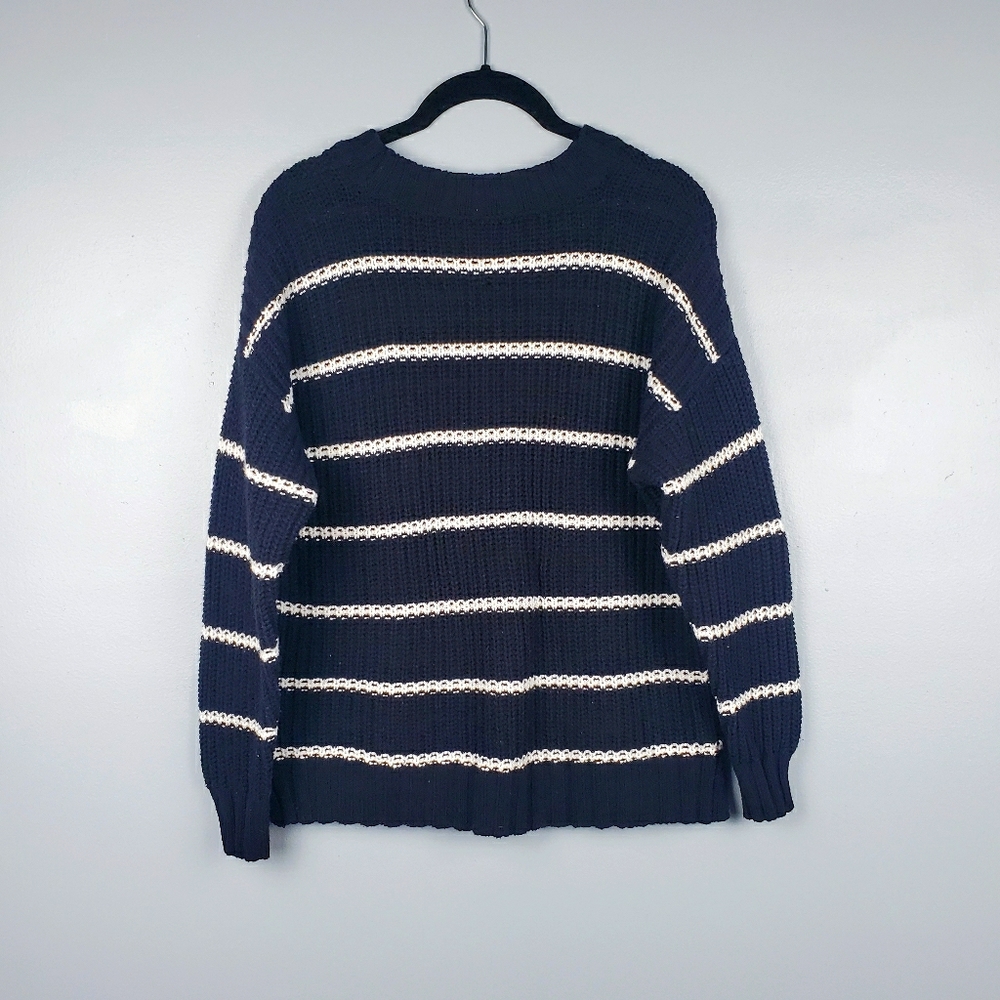 American Eagle oversized striped pocket sweater S - Picture 2 of 6